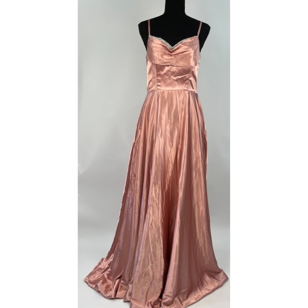 Women's Pomuyoo Dusty Rose Floor Length Dress Size 4 NEVER WORN